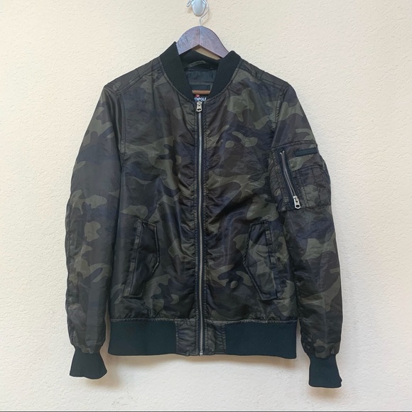 Southpole Green Black Camouflage Jacket